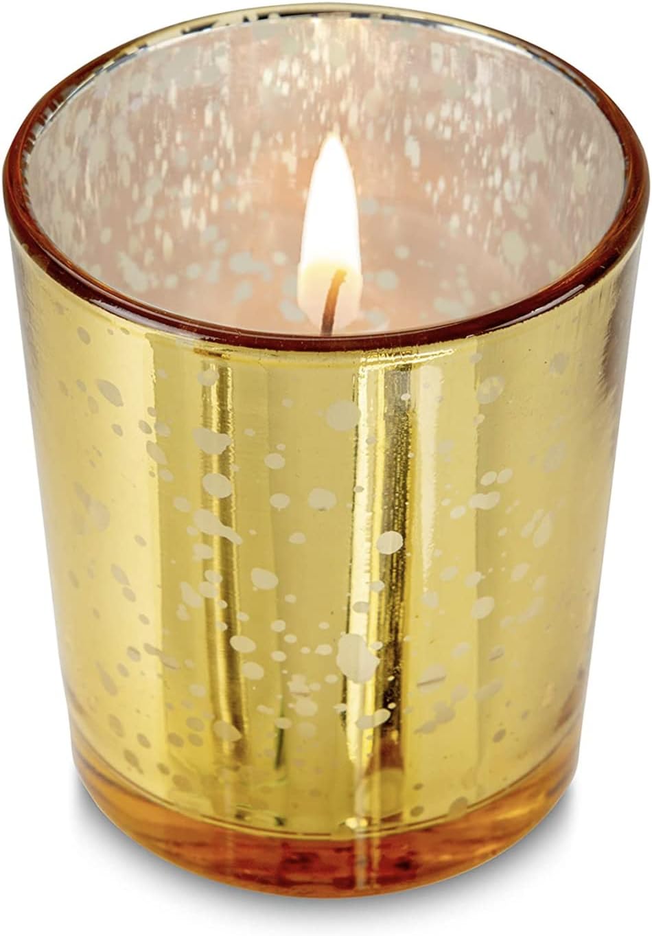 Gold Mercury Glass Votives — Set of 12