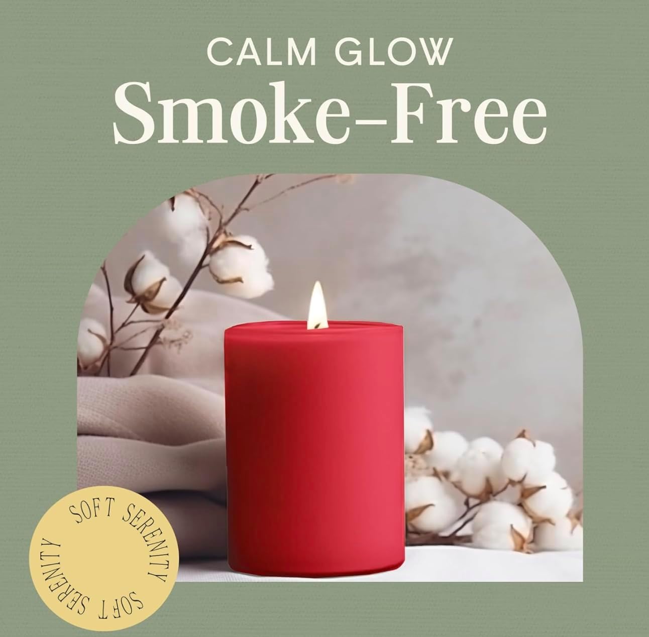 Rustic Red Pillar Candles — Set of 3 (3×4), Unscented