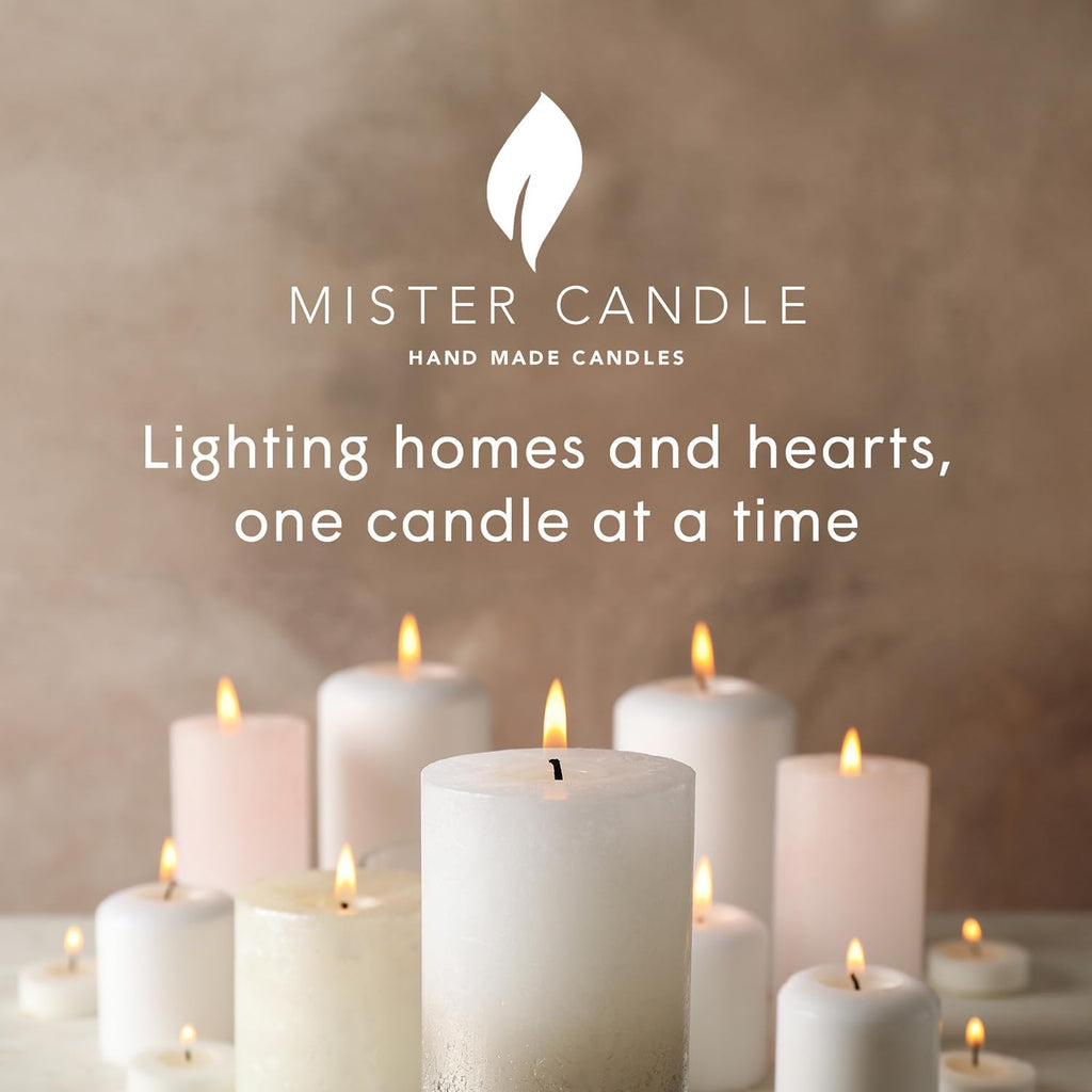 Ivory Pillar Candle — 4×8, Unscented