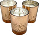 Rose Mercury Glass Votives — Set of 12