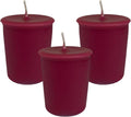 Burgundy Holiday Votive Candles — Holly Berry, Set of 9