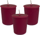 Burgundy Holiday Votive Candles — Holly Berry, Set of 9