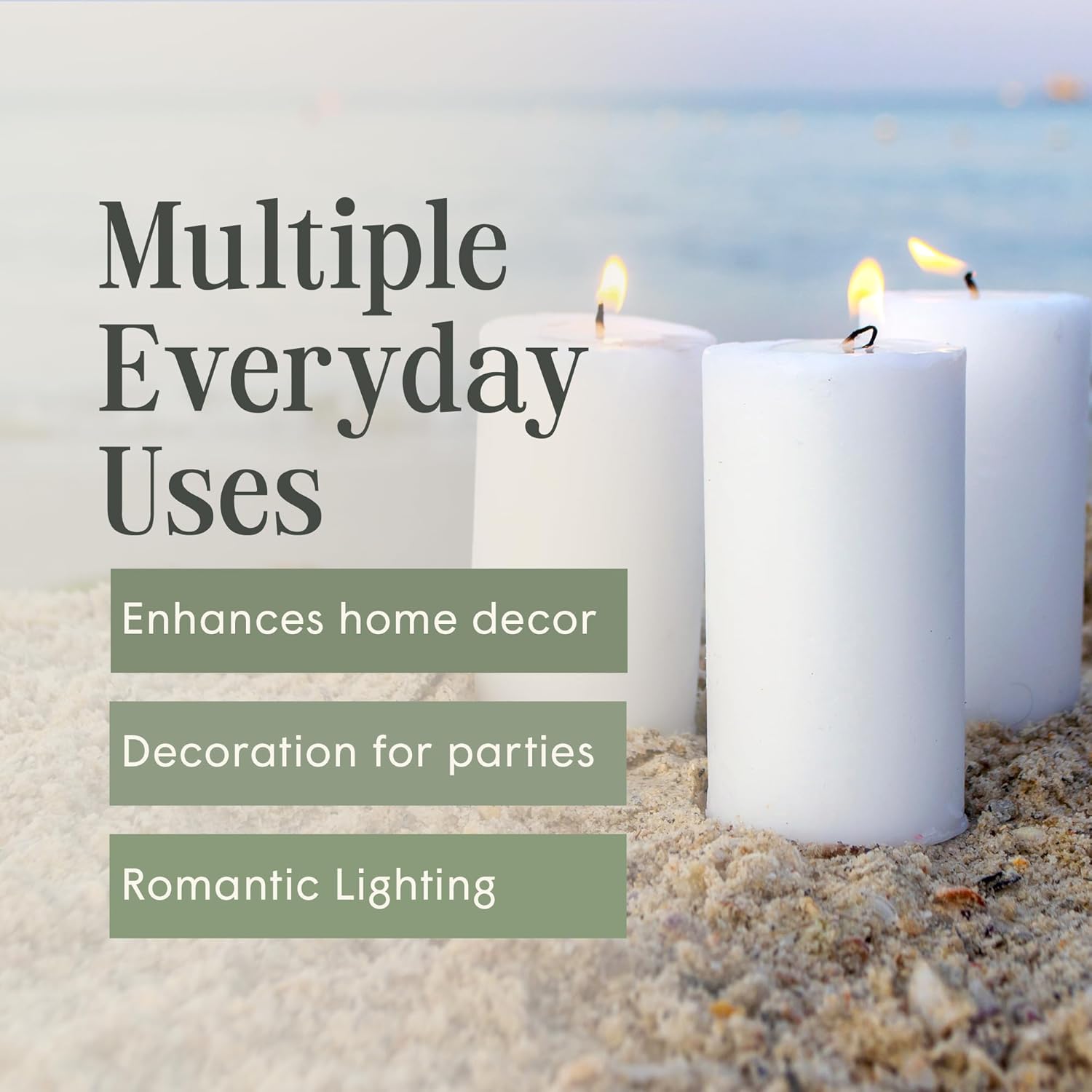 Citronella Pillar Candle — 3×4, Outdoor & Indoor