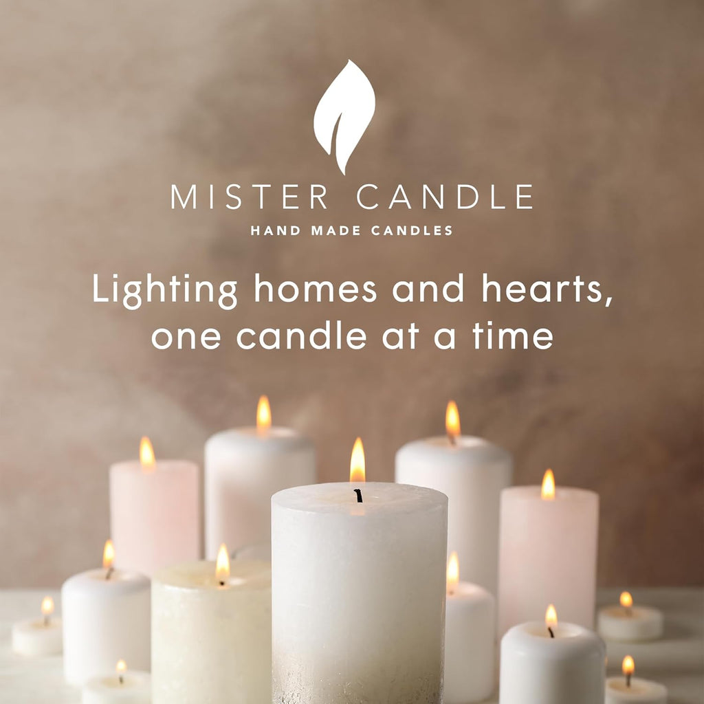 Rustic Red Pillar Candles — Set of 3 (3×4), Unscented