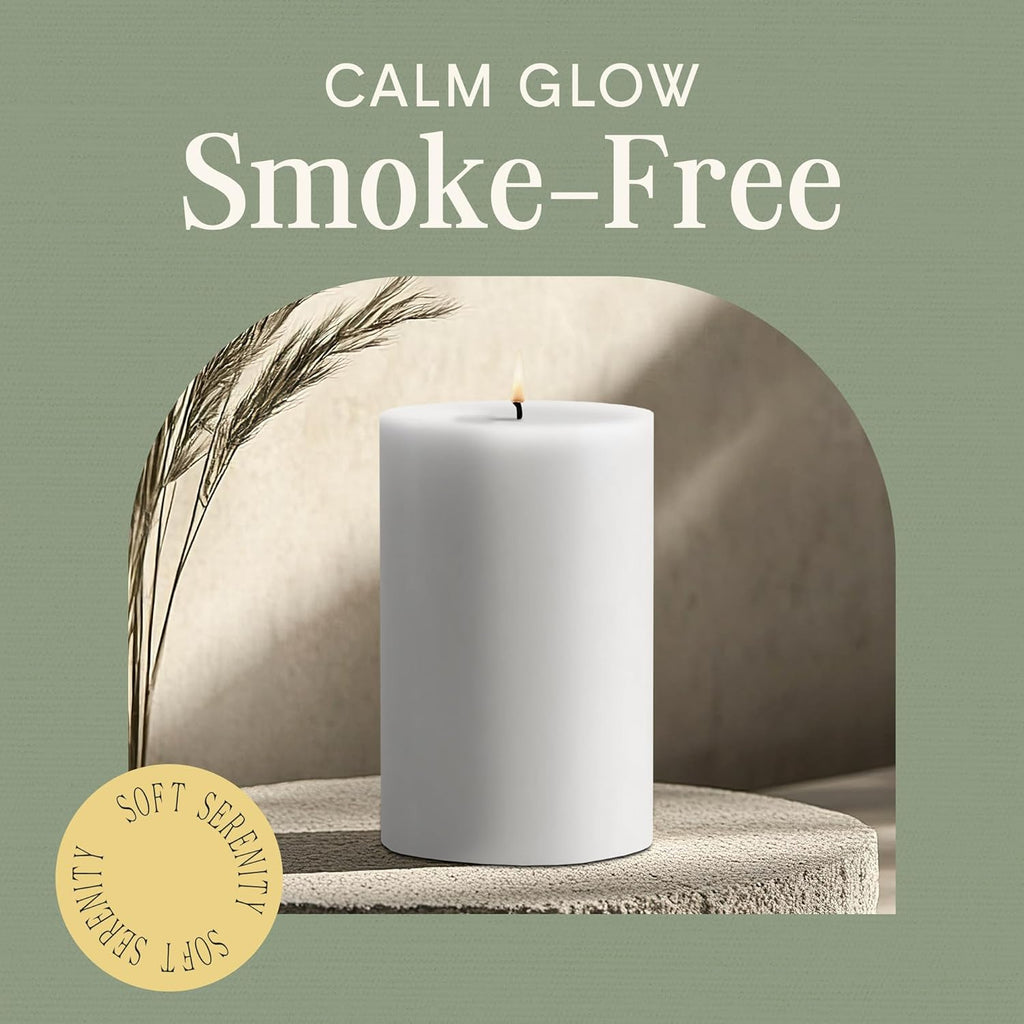 White Pillar Candle — 4×6, Unscented