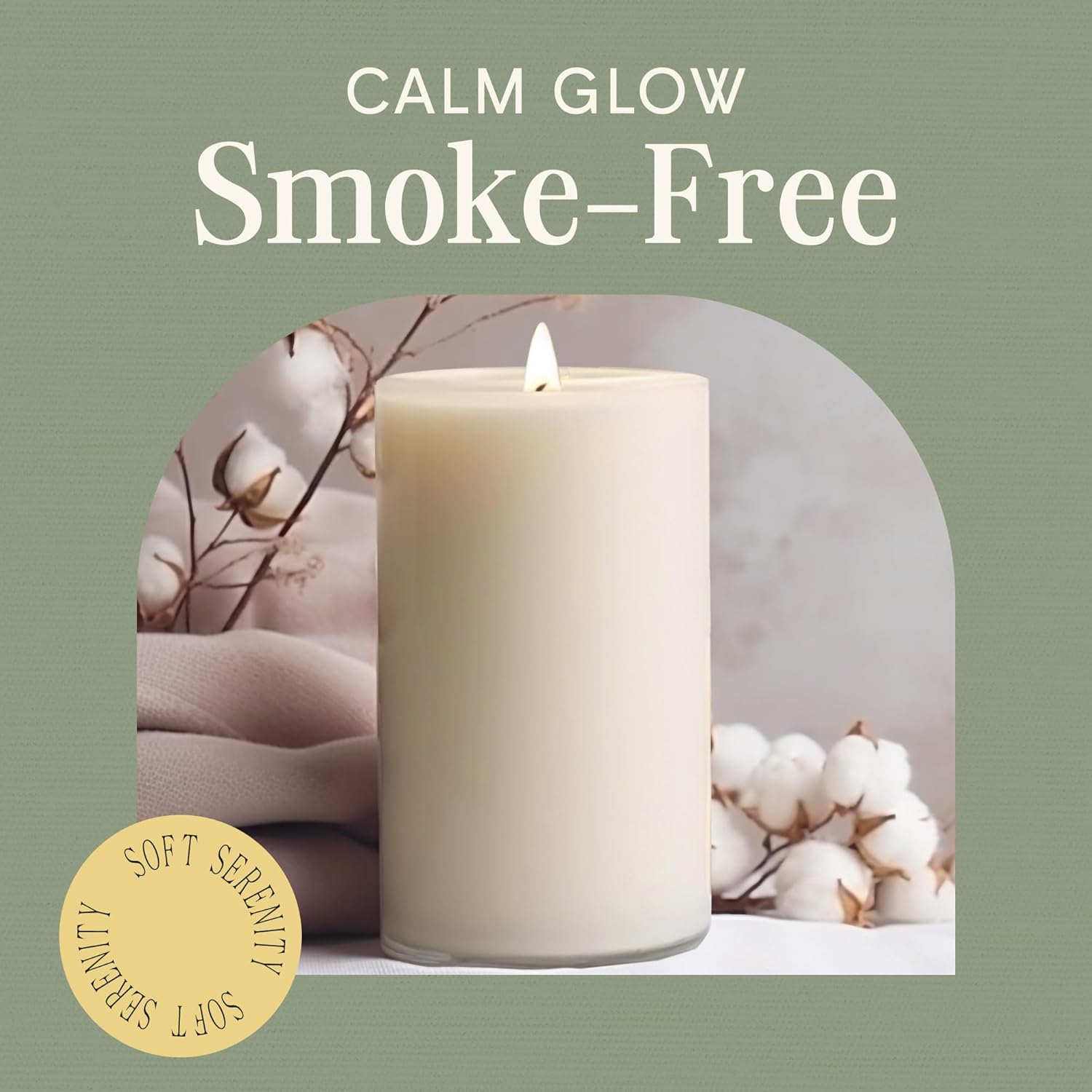 Ivory Vanilla Pillar Candle — Single