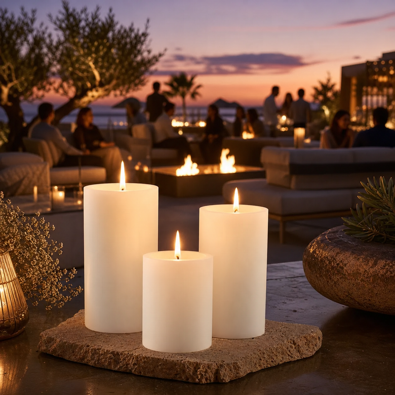 Citronella Pillar Candle — 3×4, Outdoor & Indoor