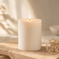 White Pillar Candle — 4×6, Unscented