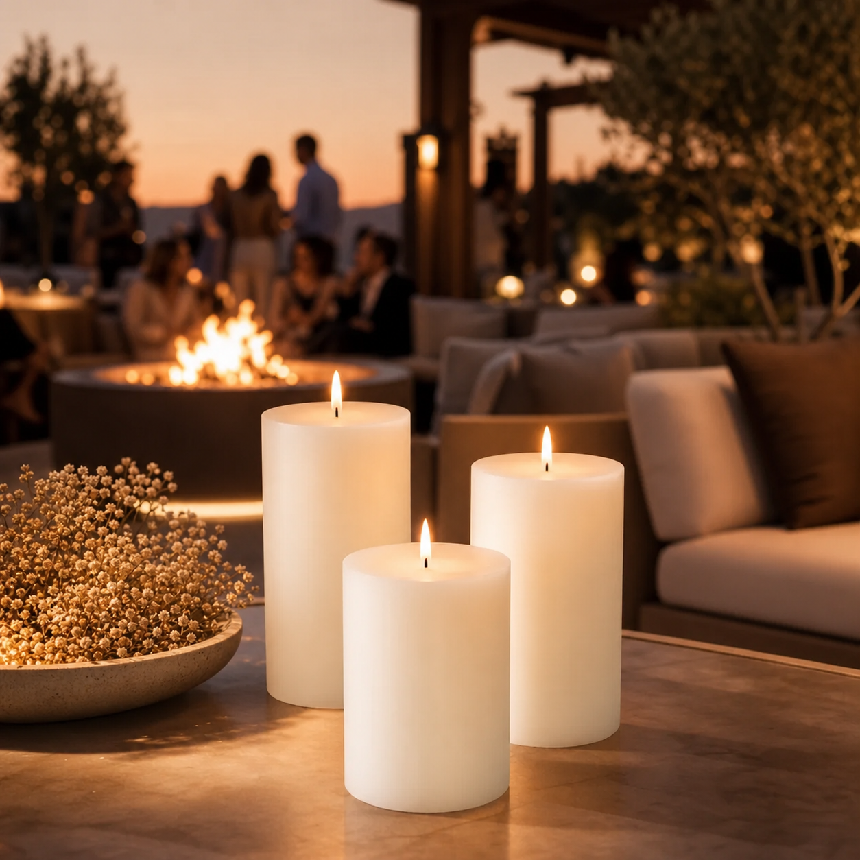 Citronella Pillar Candle — 3×6, Outdoor & Indoor